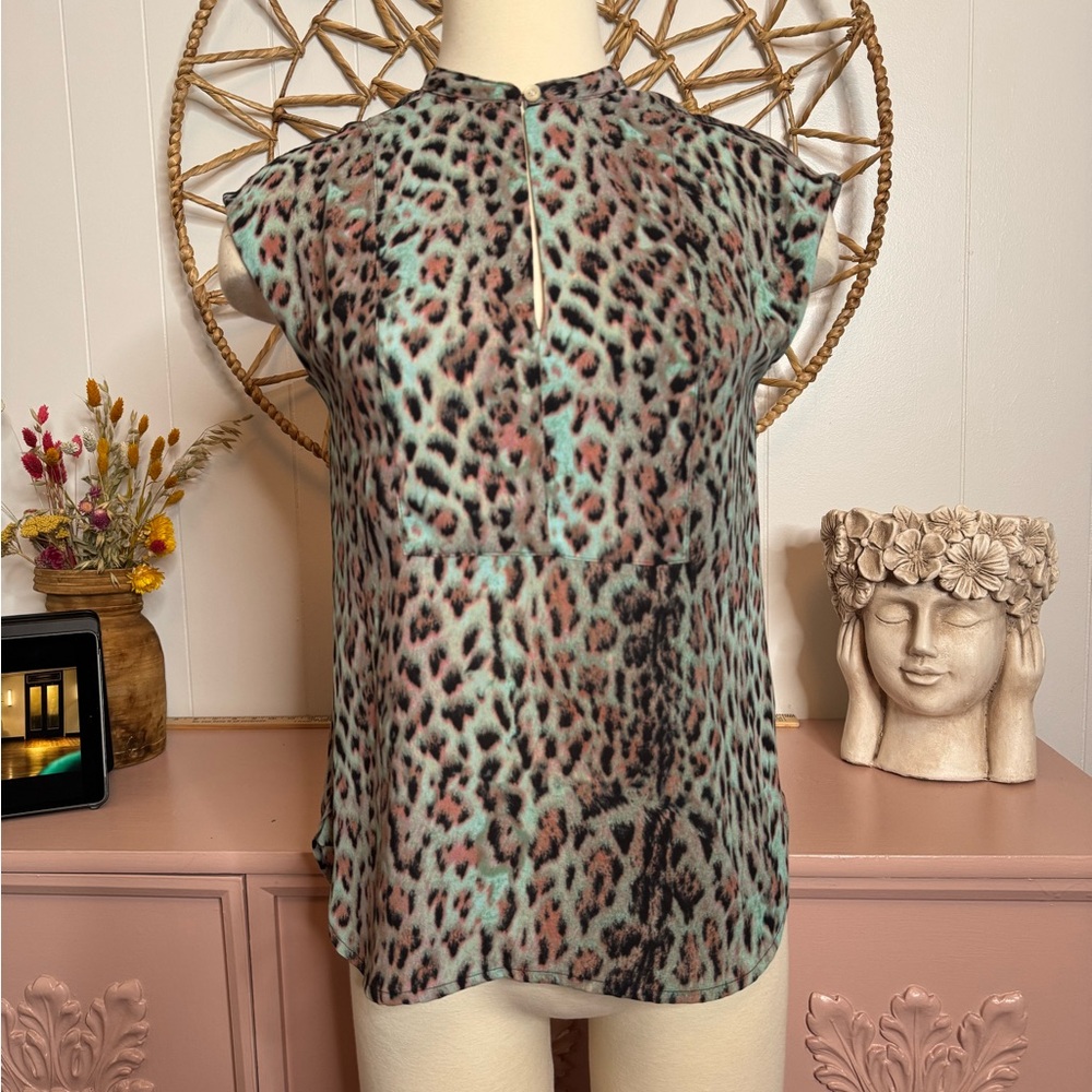 J.‎ Crew Multicolor Leopard Print Blouse